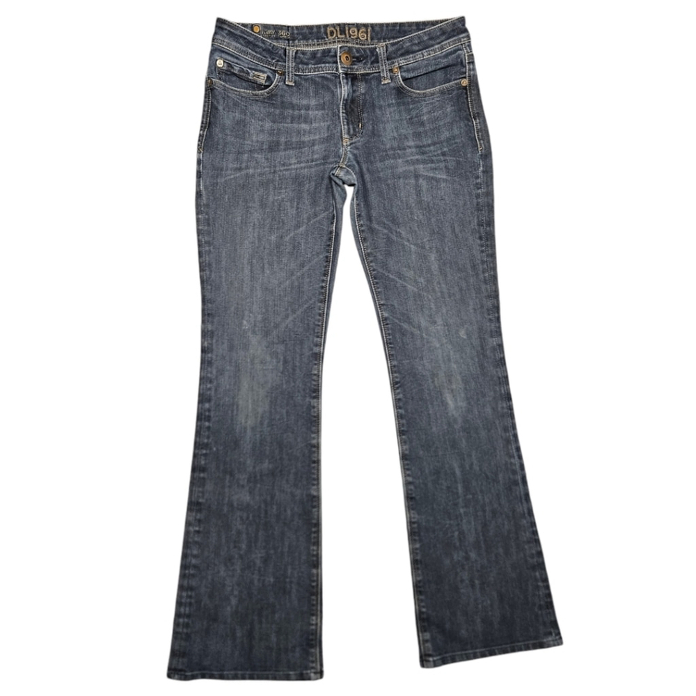 DL1961 Women's Bootcut Jeans Size 29 Dark Wash Stretch Denim Mid Rise USA Made